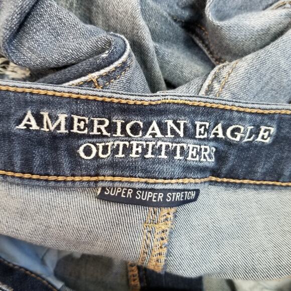 American Eagle Outfitters AEO Distressed Hi Rise Jegging Size 4 - Picture 3 of 7